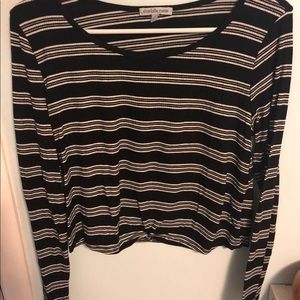 Black striped shirt